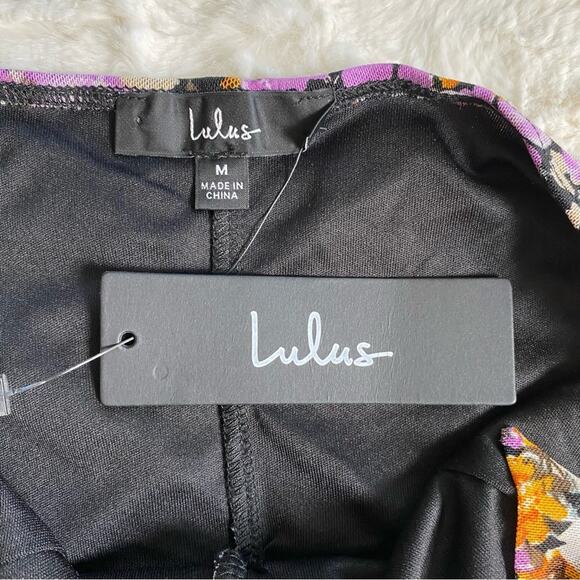 Lulu's Women's Blossoming Perfection Floral Mesh Cutout Halter Bodysuit Medium - Picture 10 of 13